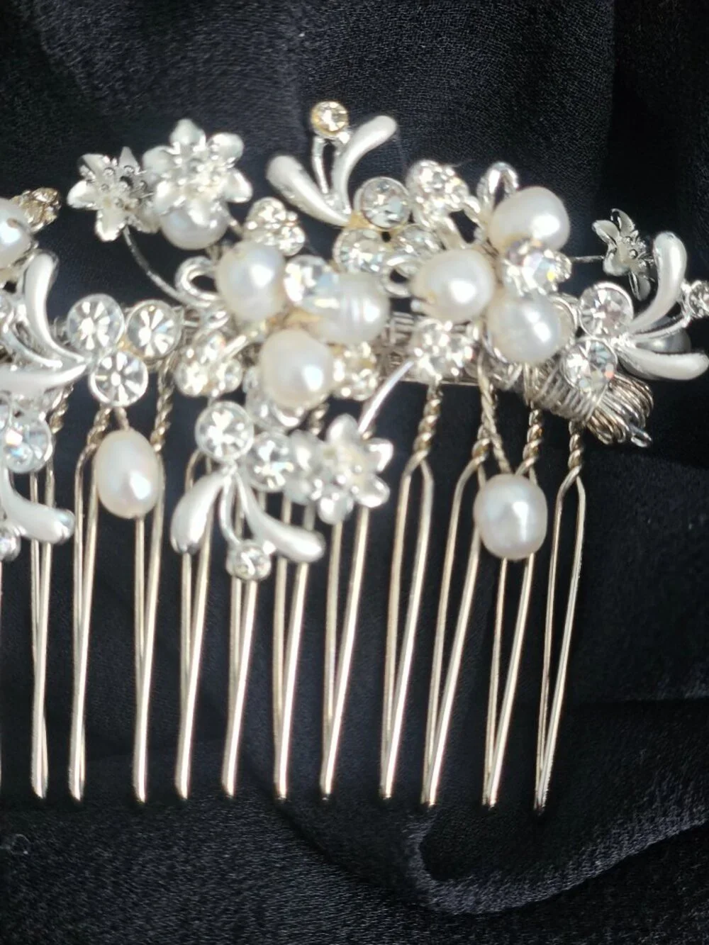 HAIR COMB, FLORAL SPRAY DESIGN FOR WEDDINGS, FORMALS. HANDMADE ONE OF A KIND!